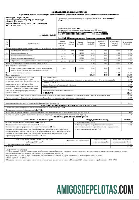 Para baixar modelo de conta de serviços públicos da Bielorrússia em formato Word e PDF, totalmente editável